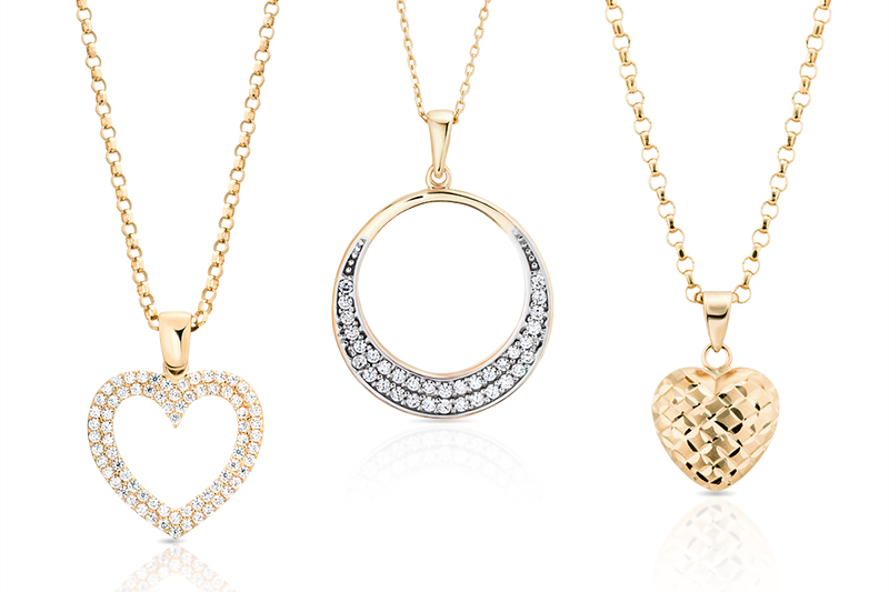 packshot naszyjniki złote