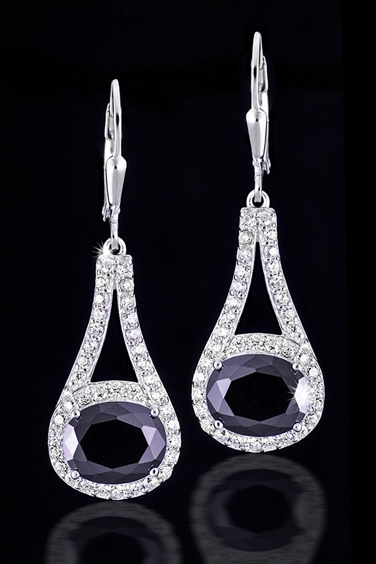 fotografia biżuterii kolczyki Swarovski